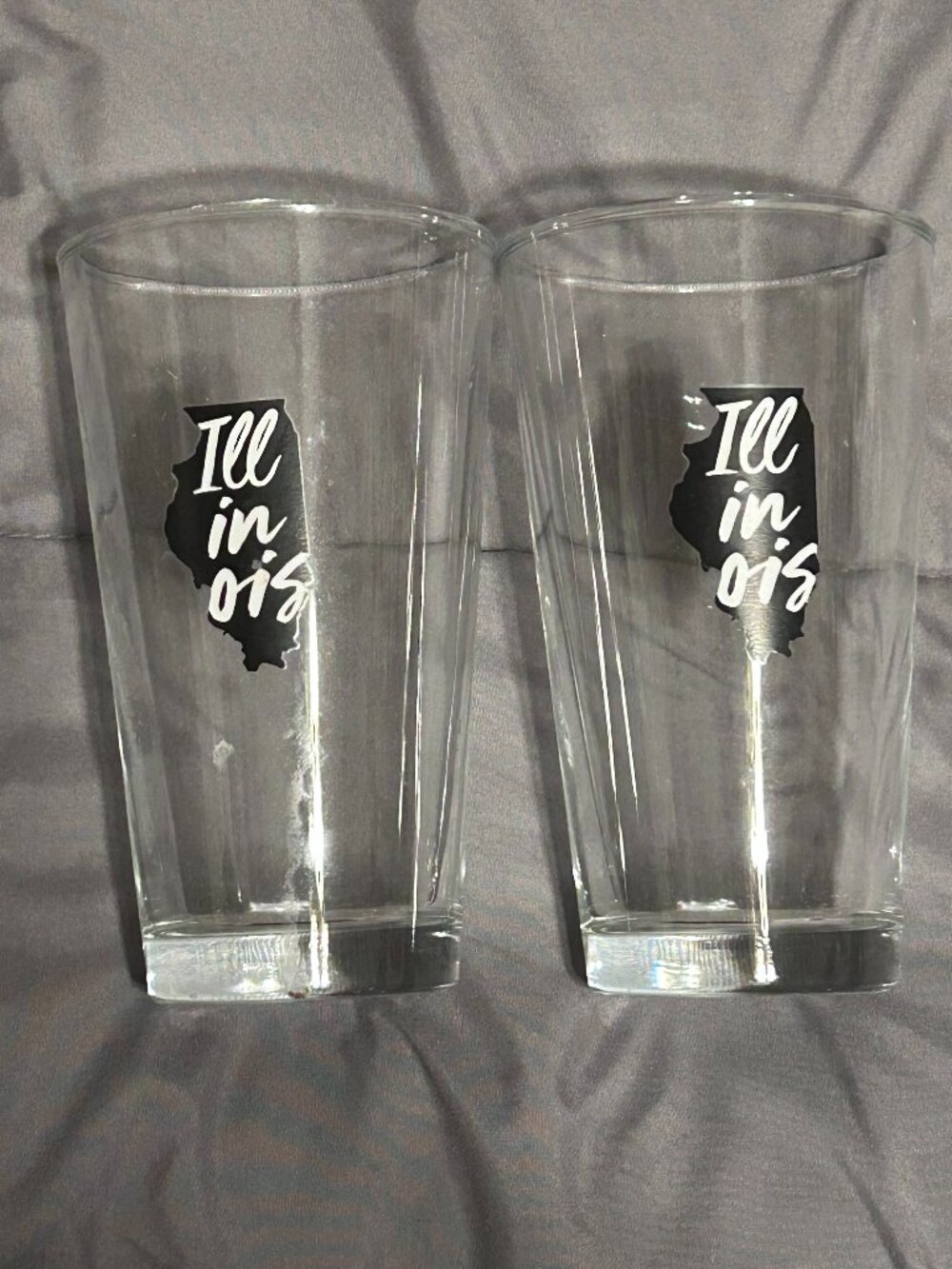 Pint Glasses - 16 oz - Illinois Logo